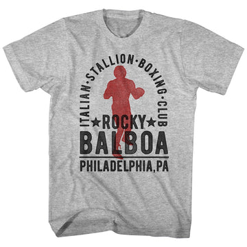 Rocky Mens S/S T-Shirt - Balboa Boxing Club - Heather Gray Heather