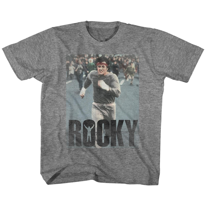 Rocky Youth S/S T-Shirt - Am Doing A Run - Heather Graphite Heather