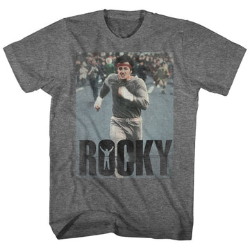 Rocky Mens S/S T-Shirt - Am Doing A Run - Heather Graphite Heather