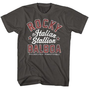 Rocky Mens S/S T-Shirt - The Italian Stallion - Solid Smoke