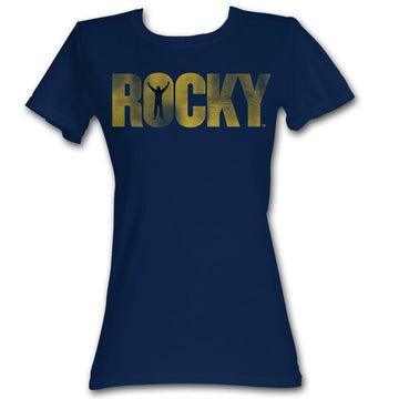 Rocky Girls Juniors S/S T-Shirt - Rocky Logo - Solid Navy