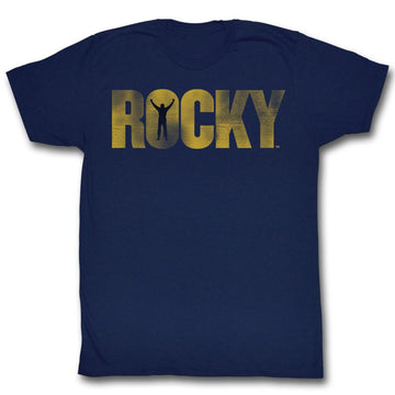 Rocky Mens S/S T-Shirt - Rocky Logo - Solid Navy