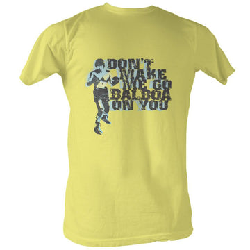 Rocky Mens S/S T-Shirt - Balboa On You - Solid Yellow