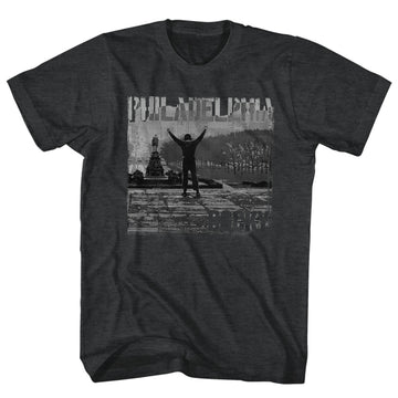 Rocky Mens S/S T-Shirt - Philadelphia - Heather Black Heather