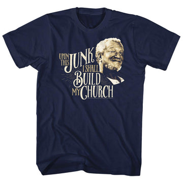 Redd Foxx Mens S/S T-Shirt - Junk Church - Solid Navy