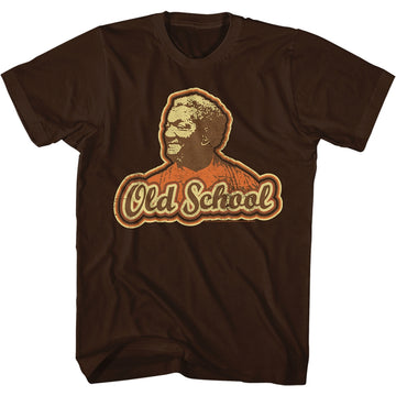 Redd Foxx Mens S/S T-Shirt - Old School - Solid Dark Chocolate
