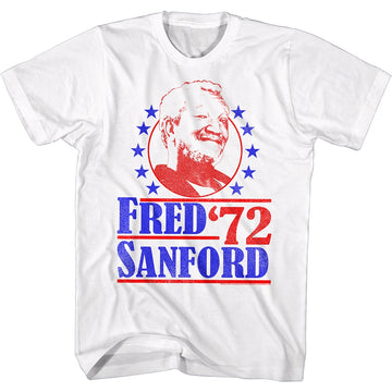 Redd Foxx Mens S/S T-Shirt - Vote For Fred - Solid White