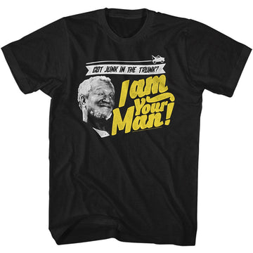 Redd Foxx Mens S/S T-Shirt - Junk In The Trunk 2 - Solid Black