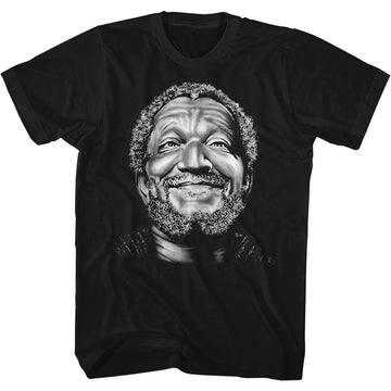 Redd Foxx Mens S/S T-Shirt - Smile Fred - Solid Black