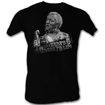 Redd Foxx Mens S/S T-Shirt - Heres 5 - Solid Black