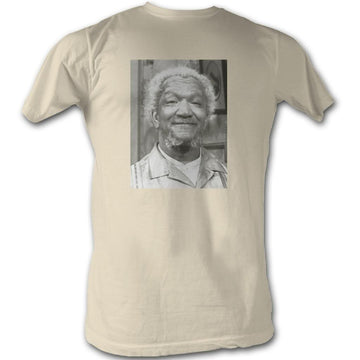 Redd Foxx Mens S/S T-Shirt - Square Picture - Solid Natural