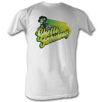 Redd Foxx Mens S/S T-Shirt - Ghetto Fabulous - Solid White