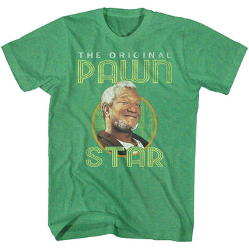 Redd Foxx Mens S/S T-Shirt - Pawn Star2 - Heather Kelly Heather