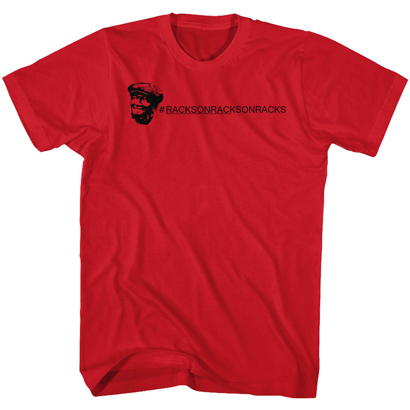 Redd Foxx Mens S/S T-Shirt - Racks - Solid Red