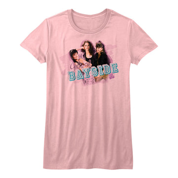 Saved By The Bell Girls Juniors S/S T-Shirt - Girls - Solid Light Pink