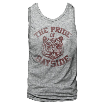 Saved By The Bell Mens  Tank - Bayside Fade - Solid Gray Heather