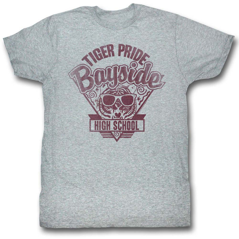 Saved By The Bell Mens S/S T-Shirt - Tiger Pride - Heather Gray Heather