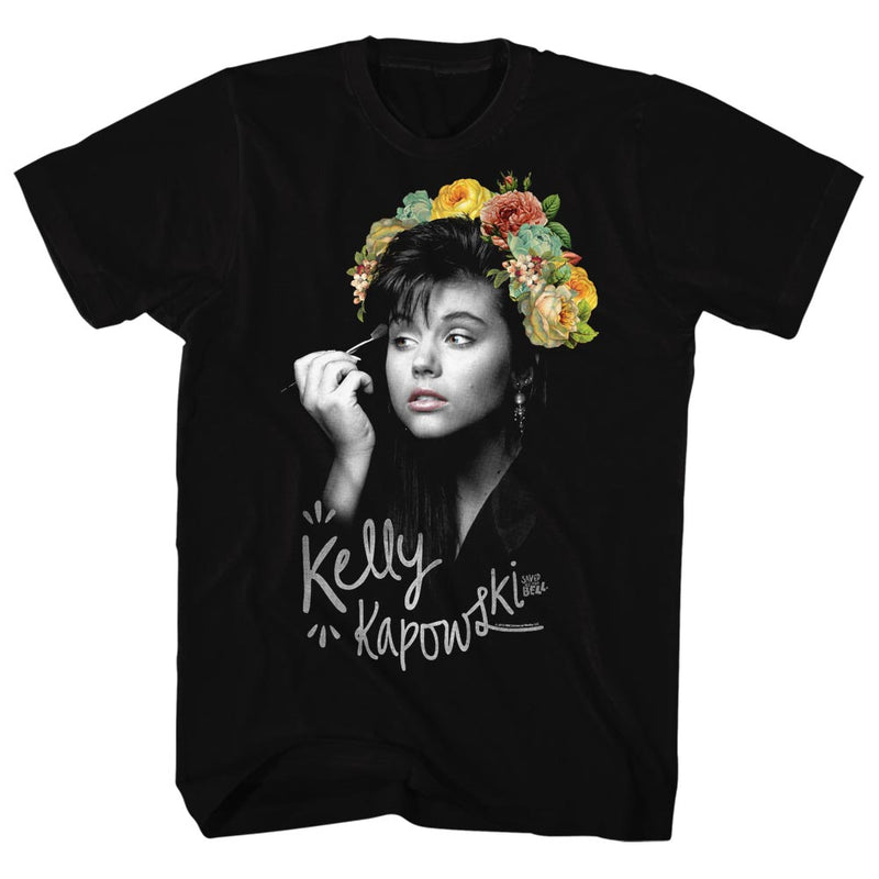 Saved By The Bell Mens S/S T-Shirt - Flower Crown - Solid Black