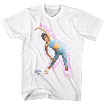 Saved By The Bell Mens S/S T-Shirt - World'S Best - Solid White