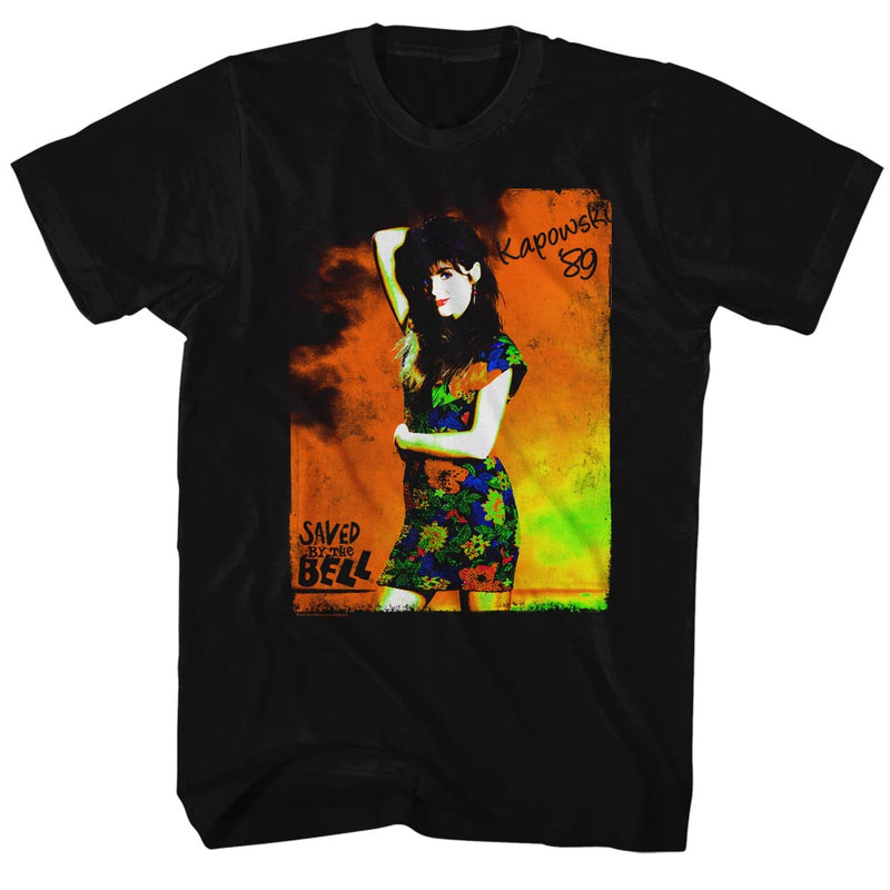 Saved By The Bell Mens S/S T-Shirt - Kapowski - Solid Black