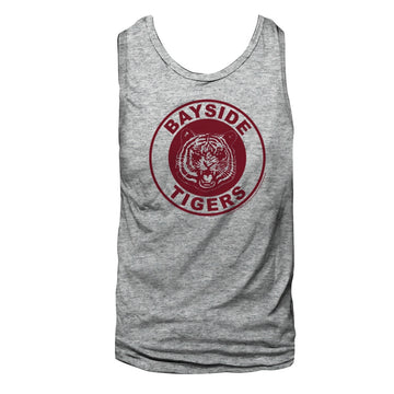 Saved By The Bell Mens  Tank - Wrestling - Solid Gray Heather