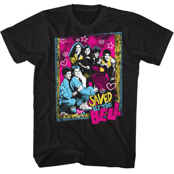 Saved By The Bell Mens S/S T-Shirt - Cmytacky - Solid Black
