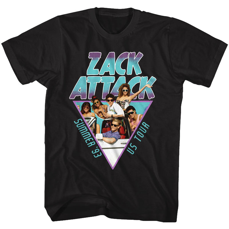 Saved By The Bell Mens S/S T-Shirt - Summer Tour '93 - Solid Black