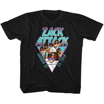 Saved By The Bell Toddler S/S T-Shirt - Summer Tour '93 - Solid Black