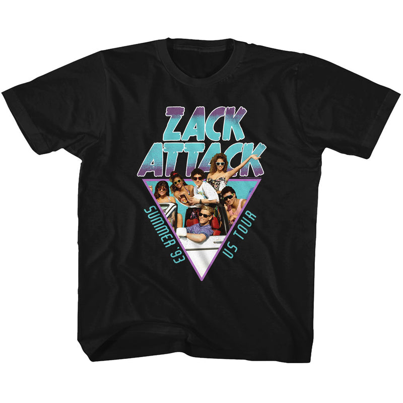 Saved By The Bell Youth S/S T-Shirt - Summer Tour '93 - Solid Black - Inmyparentsbasement.com