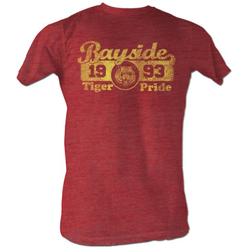 Saved By The Bell Mens S/S T-Shirt - Bayside Pride - Heather Cherry Heather