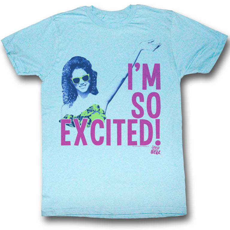 Saved By The Bell Mens S/S T-Shirt - Don’T Do Drugs - Heather Light Blue Heather