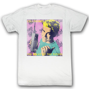 Saved By The Bell Mens S/S T-Shirt - Cell Phones! - Solid White