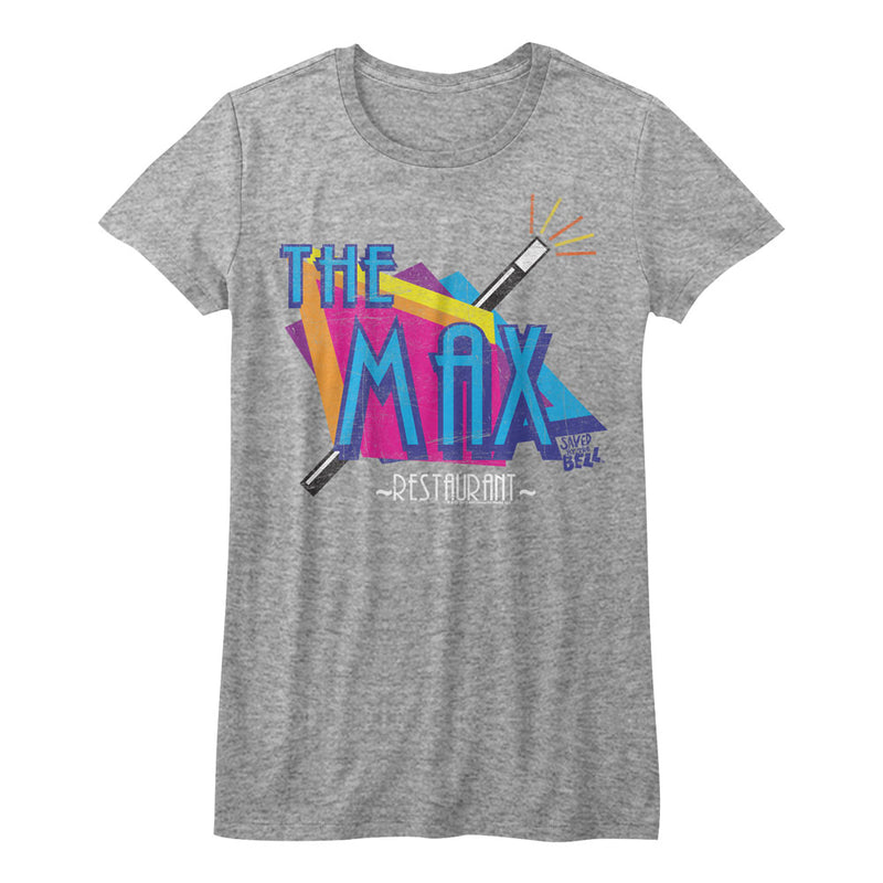 Saved By The Bell Girls Juniors S/S T-Shirt - The Max - Heather Gray Heather