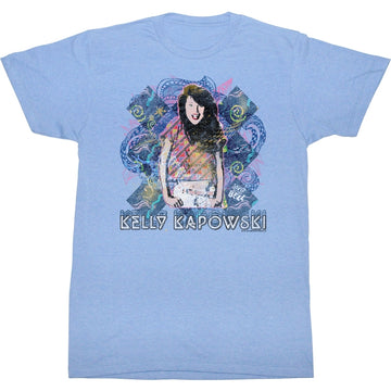 Saved By The Bell Mens S/S T-Shirt - Retro Kapowski - Heather Light Blue Heather