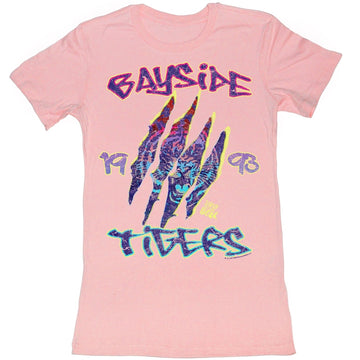 Saved By The Bell Girls Juniors S/S T-Shirt - Retro Bayside - Solid Light Pink