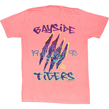 Saved By The Bell Mens S/S T-Shirt - Retro Bayside - Heather Coral Silk Heather