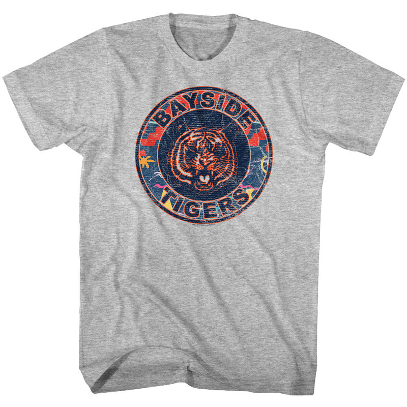 Saved By The Bell Mens S/S T-Shirt - 80S Logo - Heather Gray Heather