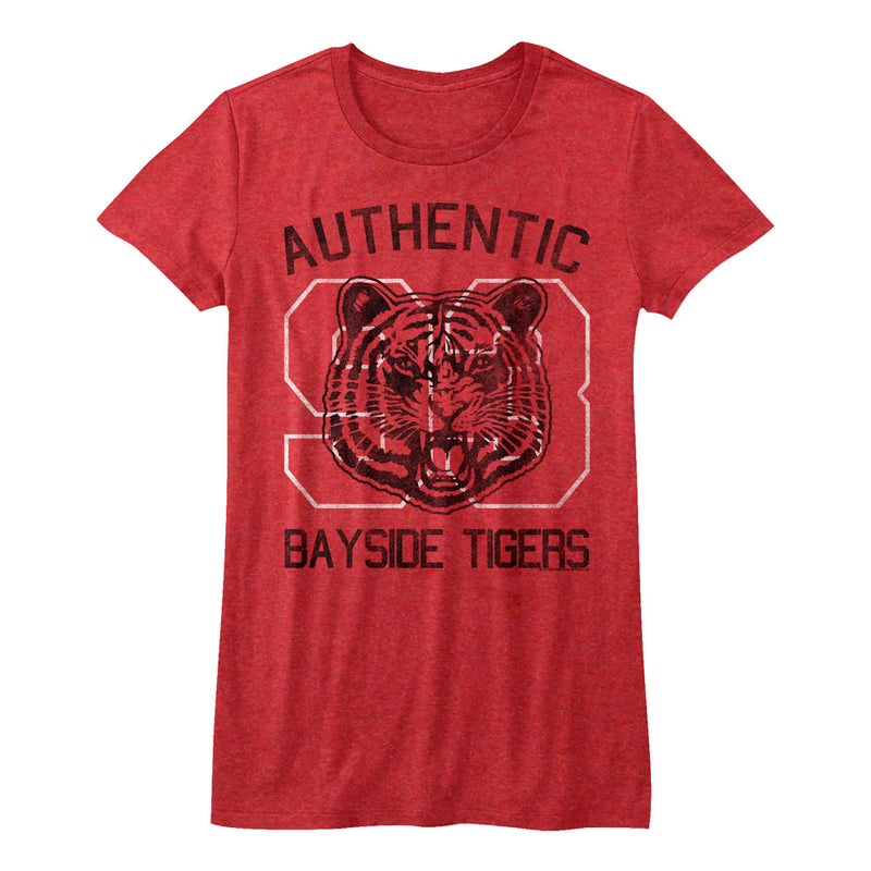 Saved By The Bell Girls Juniors S/S T-Shirt - Authentic - Heather Red Heather