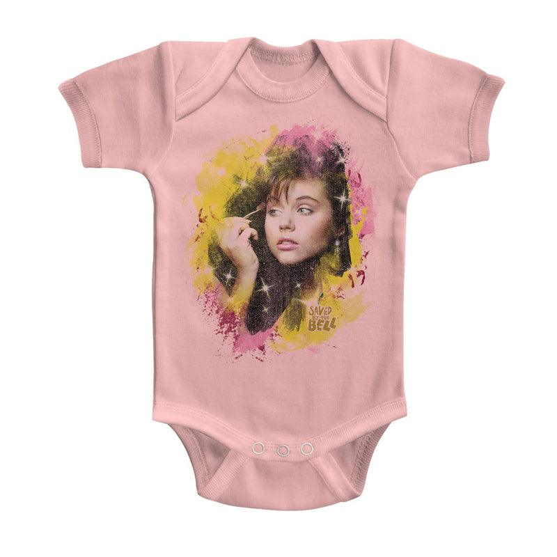 Saved By The Bell Infant S/S Bodysuit - All Made Up - Solid Light Pink
