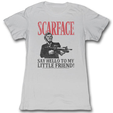 Scarface Girls Juniors S/S T-Shirt - Say Hello - Solid Silver