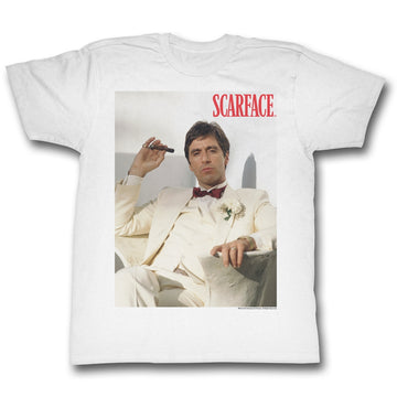 Scarface Mens S/S T-Shirt - Chillin - Solid White