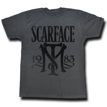 Scarface Mens S/S T-Shirt - Symbol - Heather Black Heather