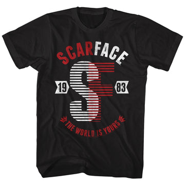 Scarface Mens S/S T-Shirt - Sf - Solid Black