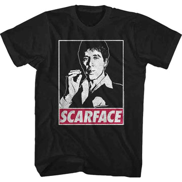 Scarface Mens S/S T-Shirt - Obey Tony - Solid Black