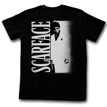 Scarface Mens S/S T-Shirt - Lotsowhite - Solid Black
