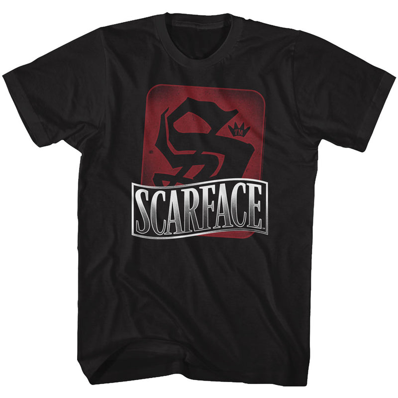 Scarface Mens S/S T-Shirt - S Is For Scarface - Solid Black - Inmyparentsbasement.com