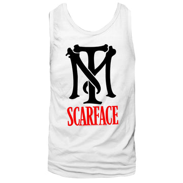 Scarface Mens  Tank - Tm Logo - Solid White
