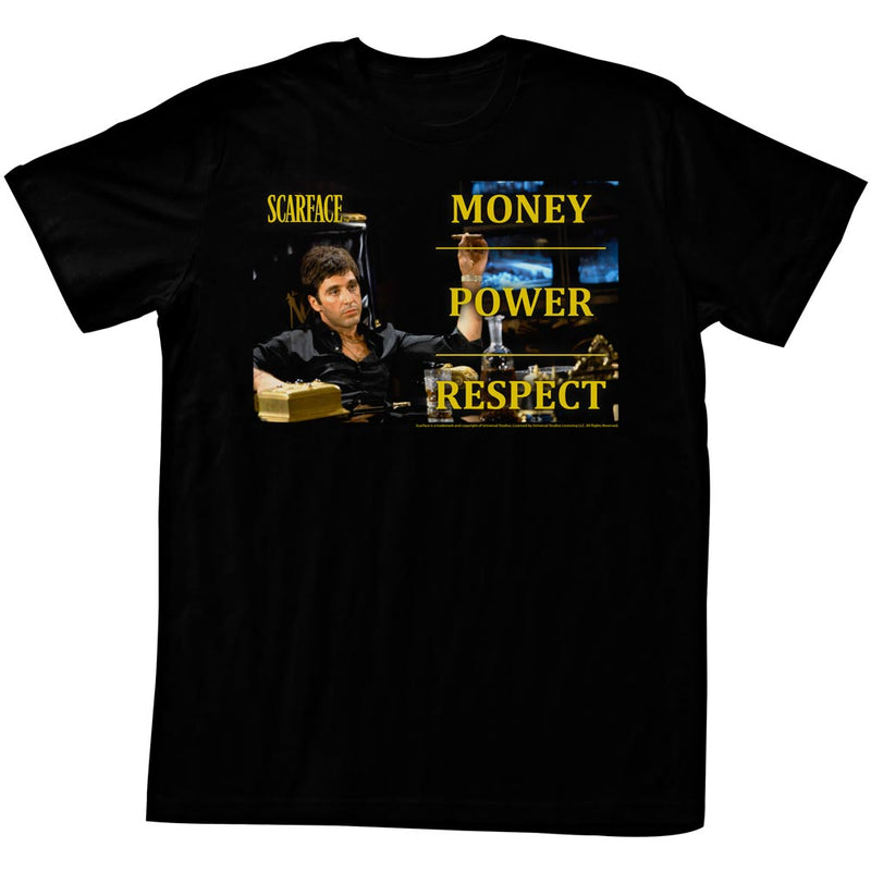 Scarface Mens S/S T-Shirt - Monpowres - Solid Black