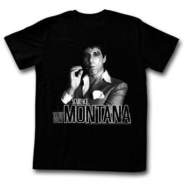 Scarface Mens S/S T-Shirt - Tony - Solid Black
