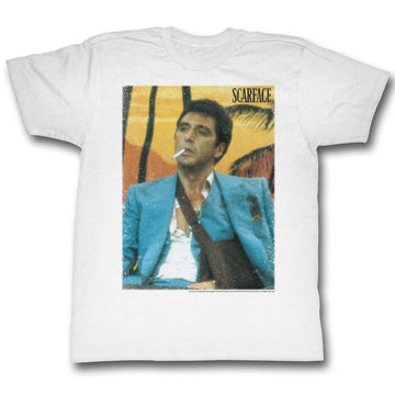 Scarface Mens S/S T-Shirt - Cig - Solid White